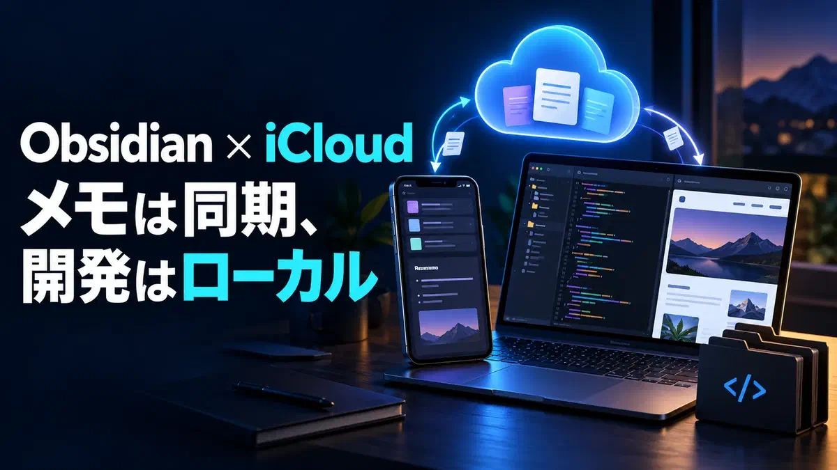 Obsidian（iCloud）とWeb開発（ローカル）を美しく共存させる！Mac・Windows両対応のブログ運用・AI開発環境の構築法