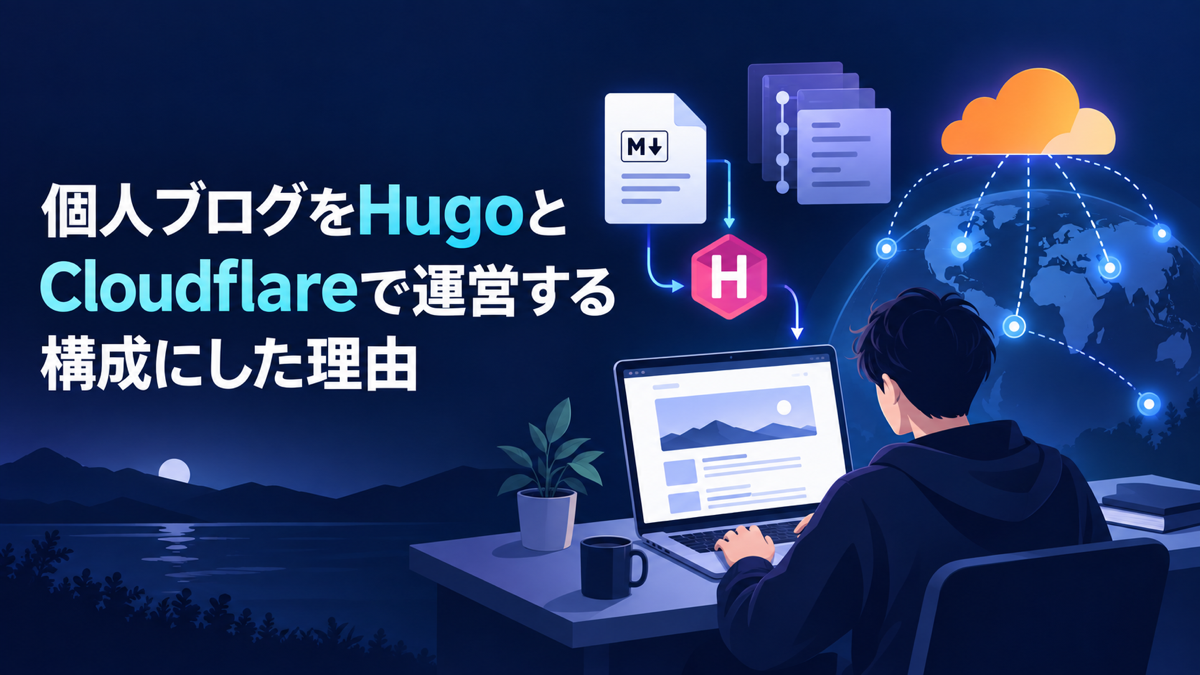 個人ブログをHugoとCloudflareで運営する構成にした理由
